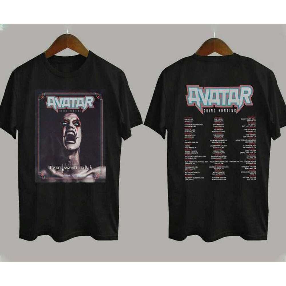 Avatar Going Hunting Tour 2021 T Shirt 2 Sided - Picture 1 of 4